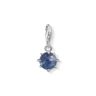Necklace SABO blue with pendant, THOMAS | flower