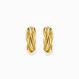 Gold-plated hoop earrings in intertwined design from the  collection in the THOMAS SABO online store