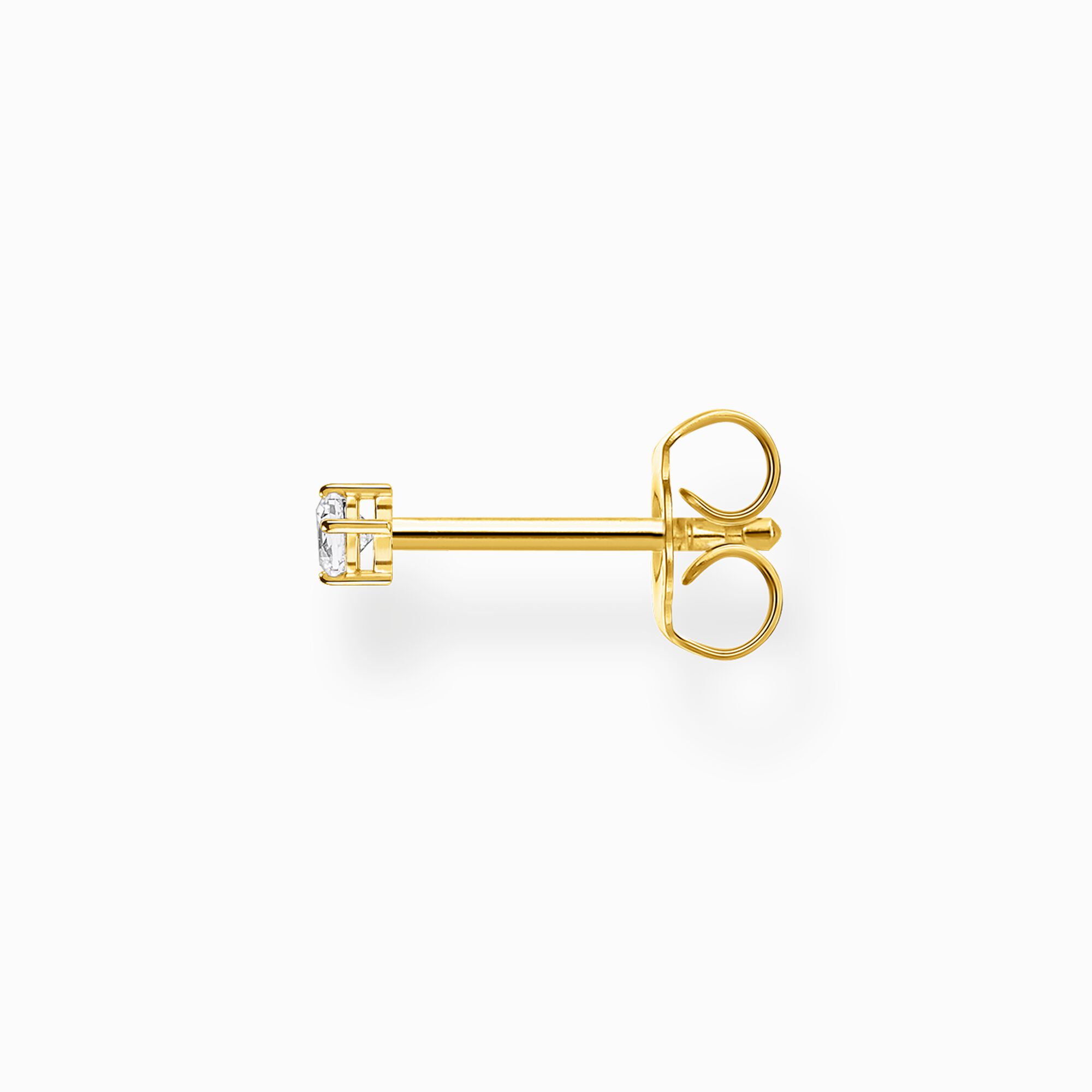 Ear stud in gold with centrepiece SABO │ THOMAS zirconia