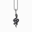 Silver blackened snake pendant with black zirconia from the  collection in the THOMAS SABO online store