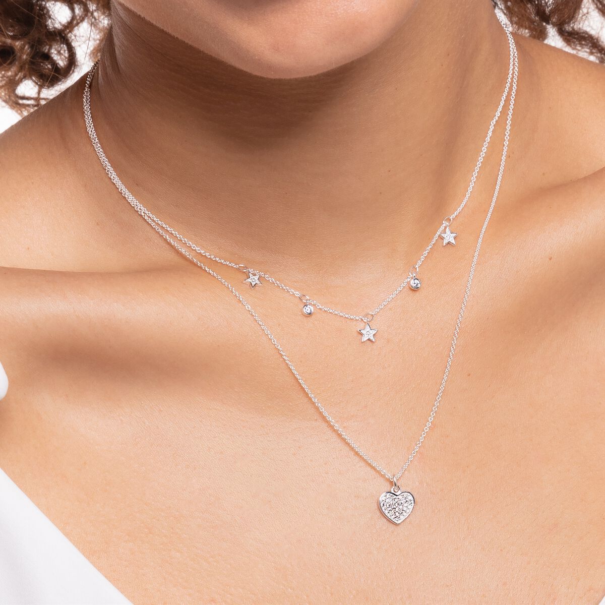 Heart necklace 38cm in silver THOMAS SABO –