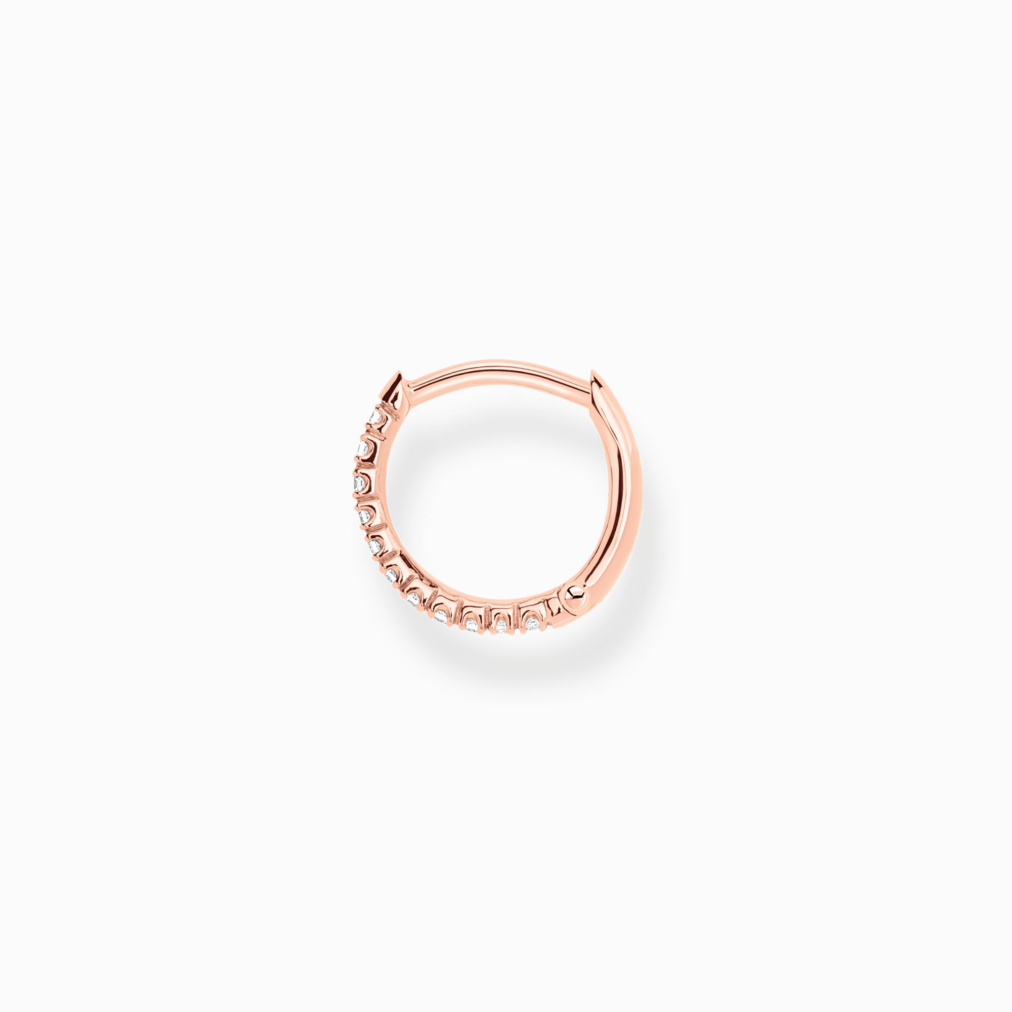 Hoop earring: Classic Must-have in & THOMAS │ zirconia SABO rosé-gold