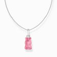 Silver necklace with pink Goldbears pendant and zirconia from the  collection in the THOMAS SABO online store