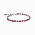 Silver blackened bracelet with ruby red zirconia from the  collection in the THOMAS SABO online store