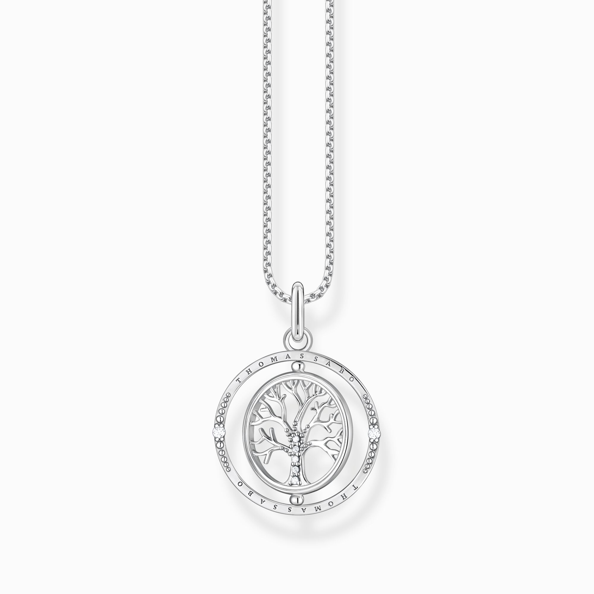 SABO silver Necklace – Tree with THOMAS pendant: Love, of