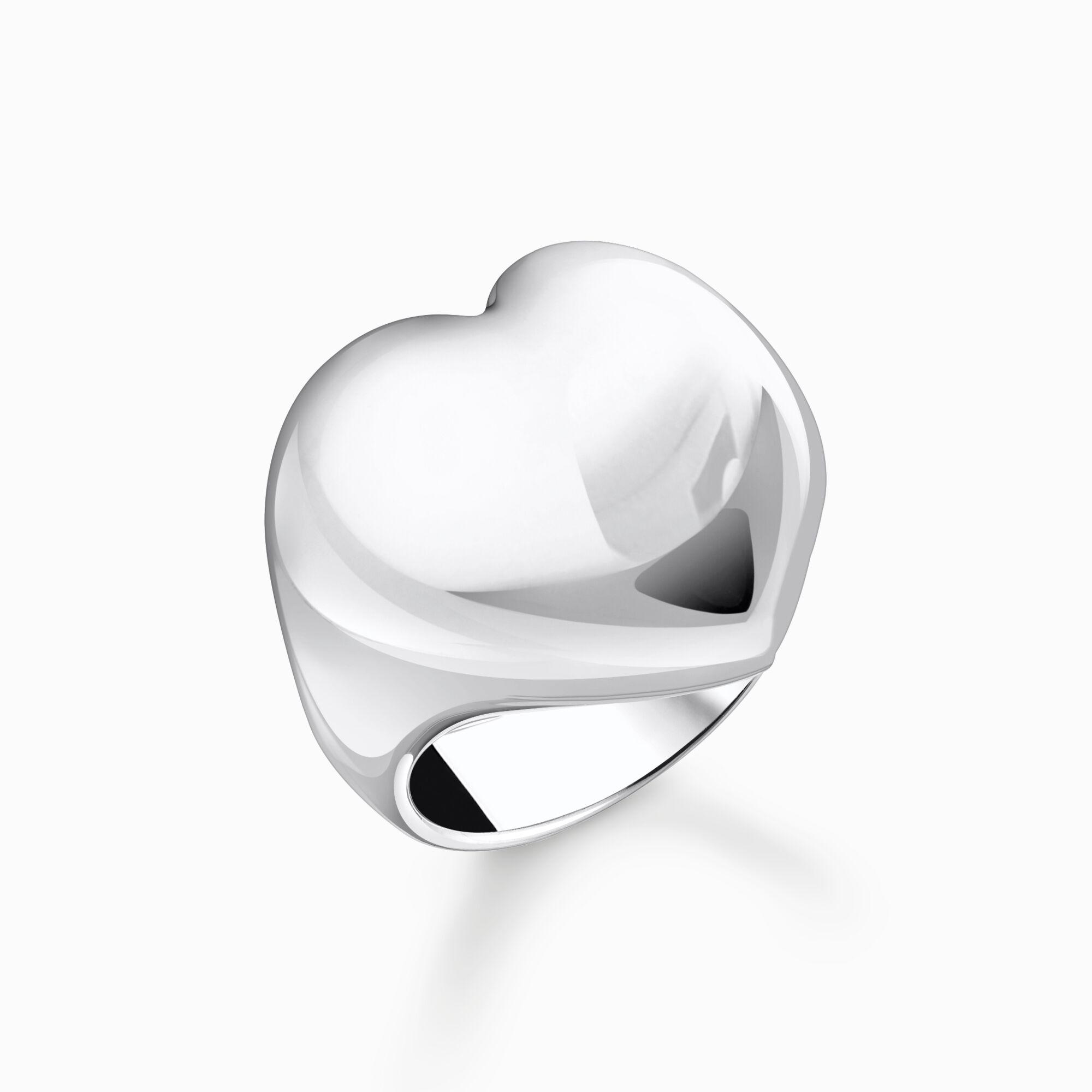 Silver ring heart-shaped from the  collection in the THOMAS SABO online store