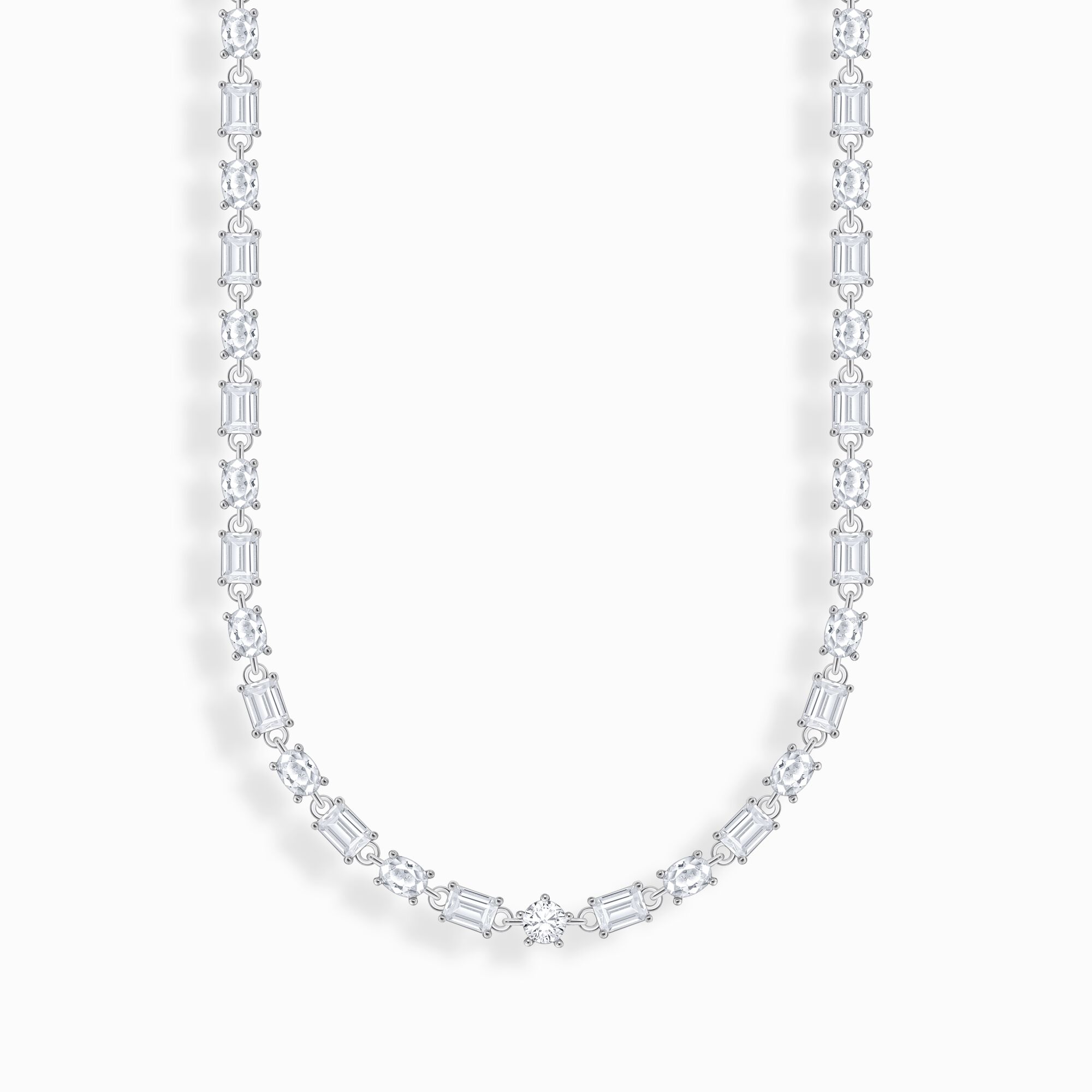 Silver choker necklace with white zirconia from the  collection in the THOMAS SABO online store