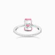 Silver ring with pink mini sized Goldbears and zirconia from the  collection in the THOMAS SABO online store