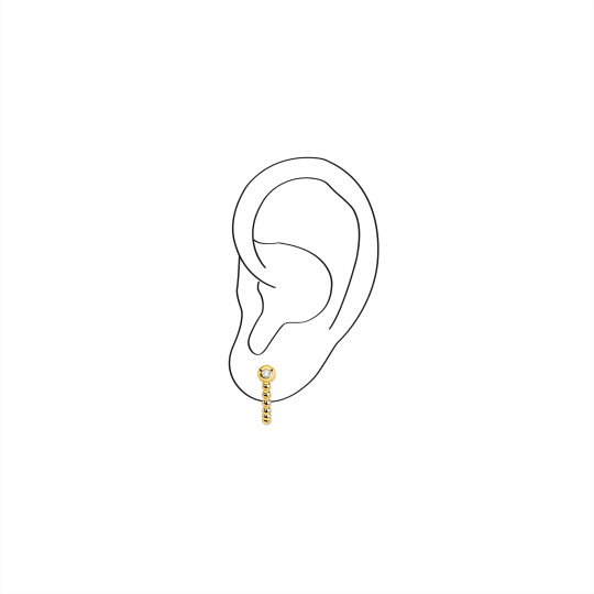 Ear Cuff: einzeln, vergoldet, Kugeloptik – THOMAS SABO